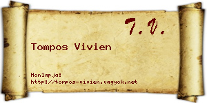 Tompos Vivien névjegykártya